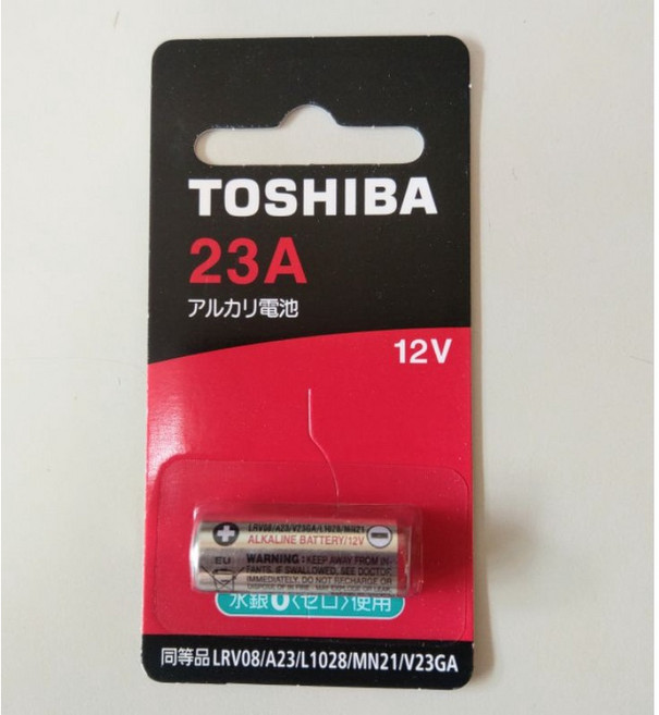 TOSHIBA 東芝 23A 鹼性電池 12V, 1個, 1入