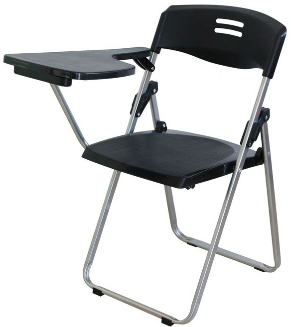 접이식 책걸상 일체형 체어 강의실 책상 폴딩 학교, 검은색쓰기판