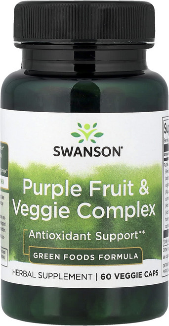 스완슨 Purple 과일 베지 컴플렉스 60 베지캡슐, 6개, 60정