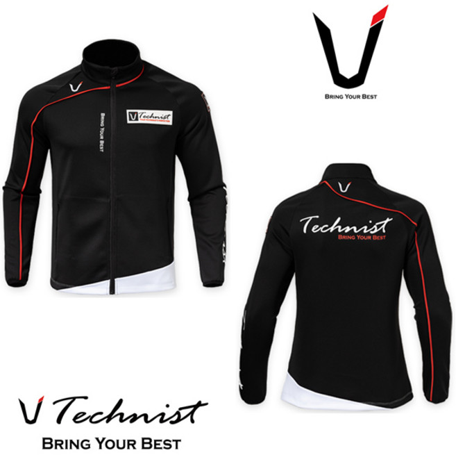 테크니스트 2021 트레이닝 상의 자켓 블랙 21TJ-86C62 남자 여자 운동복 라켓소년단
