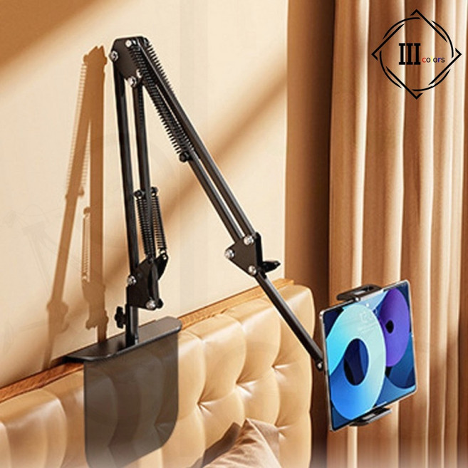 틈새형 태블릿거치대 침대헤드 책상용 소파 각도조절, 상세페이지 참조, 1개, 봄이네가게 틈새폰태블릿거치대 블랙