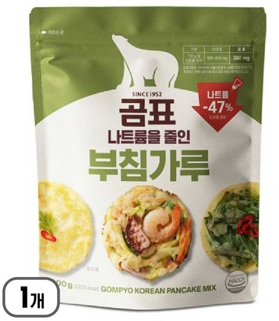 곰표 나트륨을 줄인 저염 저나트륨 부침가루, 500g, 1개