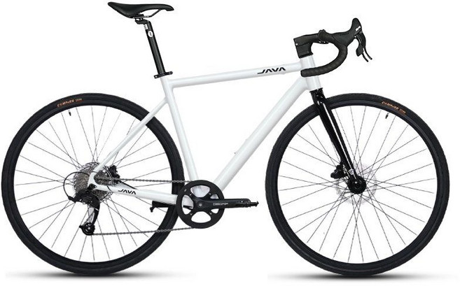 자바 벨로체SE JAVA 입문용 로드자전거 가성비 학생로드, S (164-171cm), A. 화이트, 1개