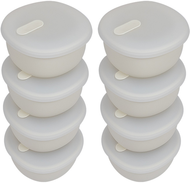 온담 실리볼 밥 보관 용기 350ml 세트 8P 구성, 8개, 아이보리