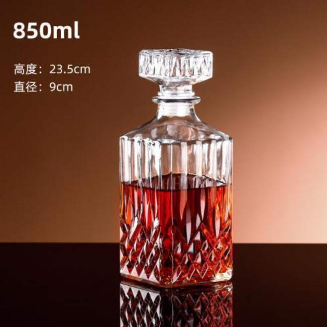 鑽石紋 700ml 玻璃醒酒器, 1只, 菱鑽低花瓶 1只 850ml, 850ml