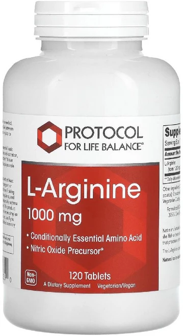 프로토콜포라이프밸런스 L-아르기닌 1000mg 타블렛, 120정, 1개 - 쿠팡