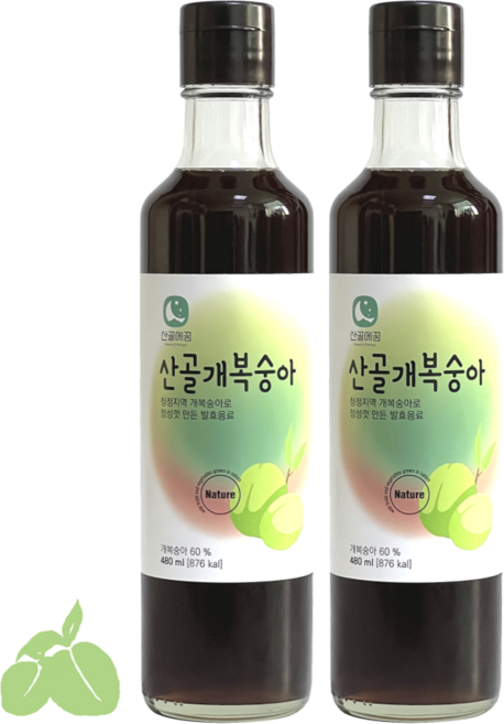 방주명가 5년숙성 산골 개복숭아청, 2개, 480ml