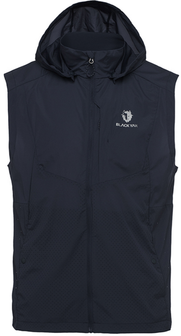 블랙야크 남성 에어 플렉서블 베스트 여름 통기성 신축성 우수한 후드 탈부착 조끼 1BYVSMU004