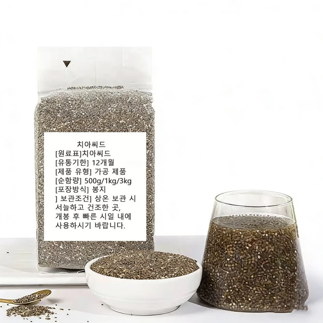 치아씨드 100%유기농치아씨드, 1개, 500g - 쿠팡