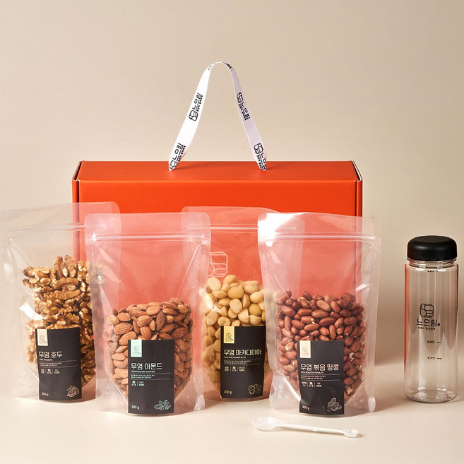 [선물포장] 느으림 국산 땅콩 외 견과류 3종 느으림 선물세트, 10개