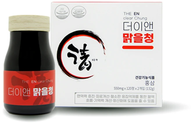 더이앤 맑을청 홍삼 550mg x 120정, 2개 - 쿠팡