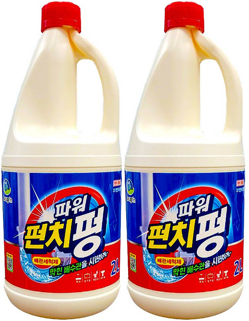 하루그린 배수구세척제 펀치펑, 2개, 2L