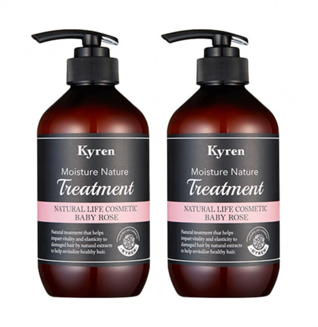 키렌 모이스처 네이처 트리트먼트 베이비로즈향, 500ml, 2개 - 쿠팡