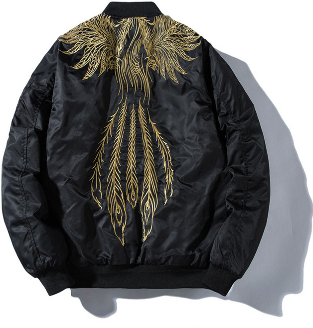 스카잔 야구잠바 용그림 항공점퍼 빅사이즈 호랑이자수 백호 스카쟌