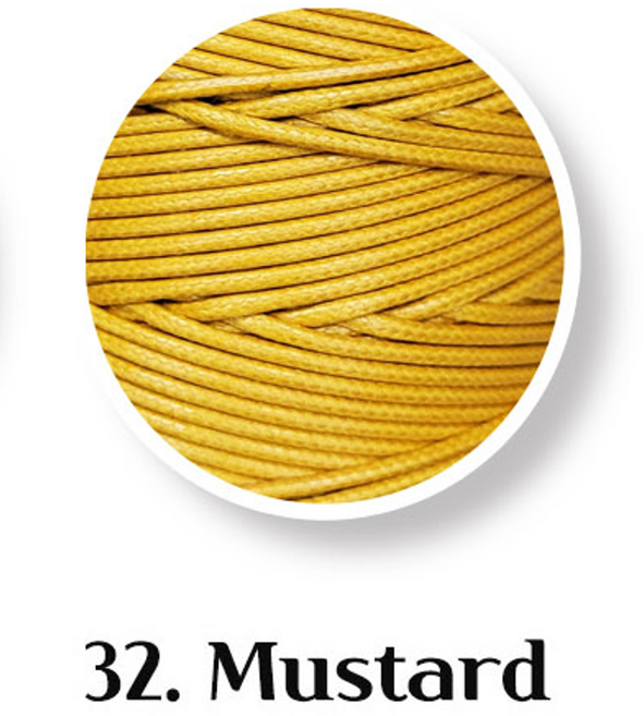 2.0mm 100yard 아티피셜 레더실 인조 가죽실 라탄공예 라탄실 뜨개실 코팅실, 32. Mustard, 1개