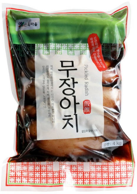 옛한옥마을 무장아찌 4kg, 1개