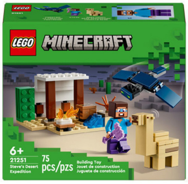 레고 마인크래프트 21251 스티브의 사막 탐험, 혼합색상, 1개