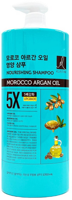 엘라스틴 모로코 아르간오일 5X 영양샴푸, 1.35L, 4개