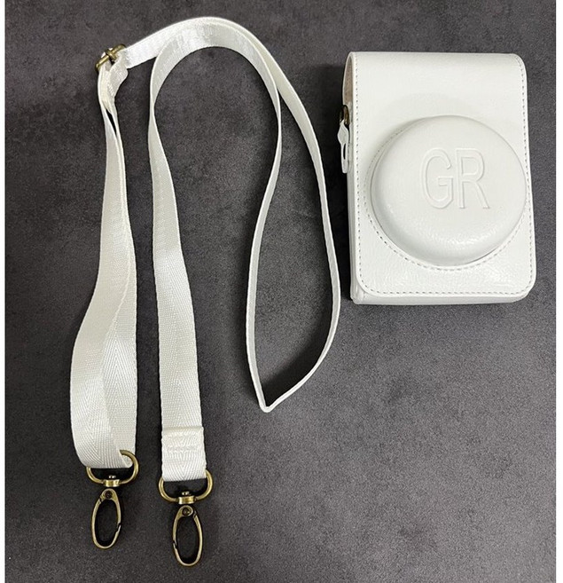 리코 GR4 GR3X GR3 GR2 전용 카메라 가죽 케이스 파우치, GRCA 화이트, 1개