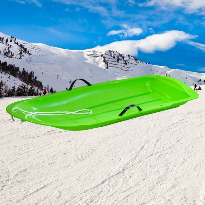 그린/1 국산 플라스틱 잔디 썰매 눈썰매 얼음 2인용, 1개