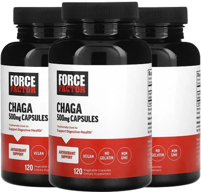 포스팩터 차가버섯 500mg 베지 캡슐 120 정, 3팩, 120캡슐, 120정 - 쿠팡