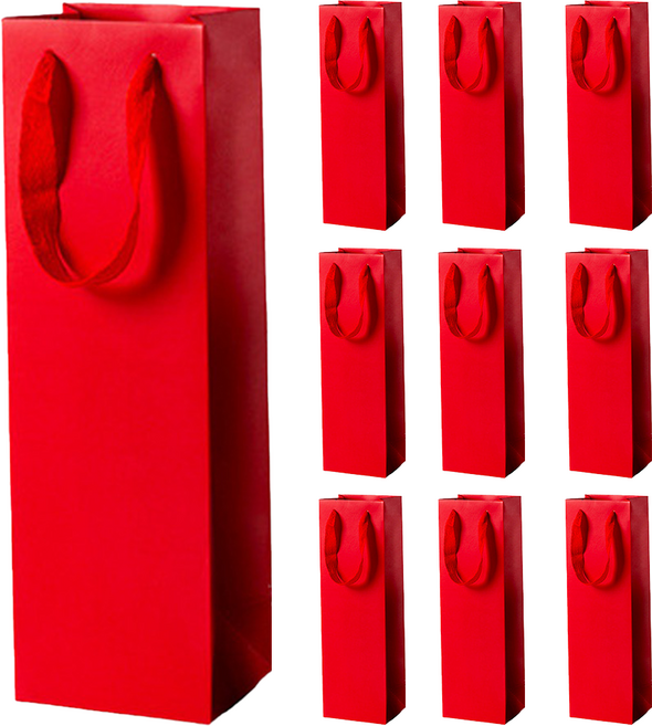 와이비비 프리미엄 와인 쇼핑백 싱글 10p, 레드, 1세트