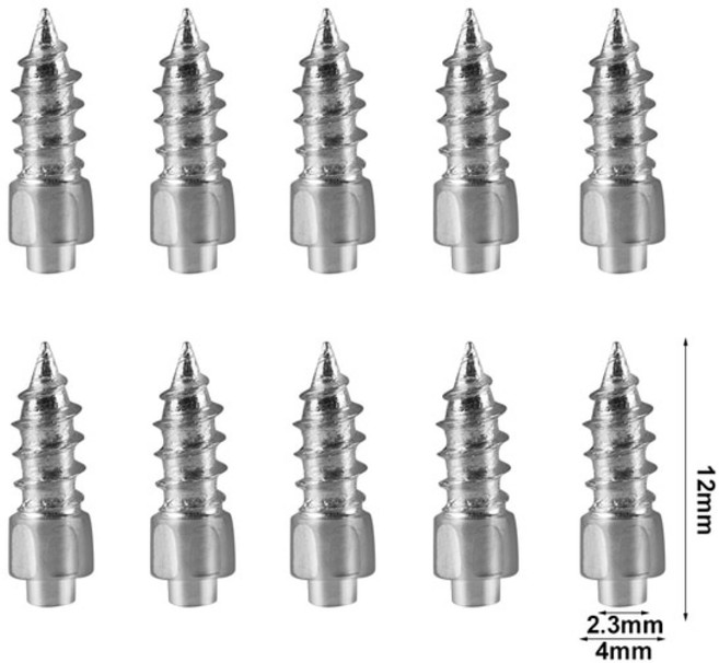 안티-슬립 자동차 타이어 스터드 나사 손톱 범용 오토바이 자전거 겨울 안티-아이스 스노우 스파이크 클리트, [01] 10pcs