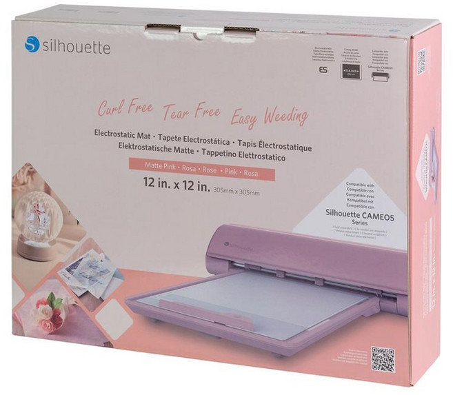 실루엣 카메오 정전식 ES매트 12X12인치 카메오5용 정전기 커팅 매트, 매트핑크