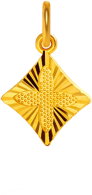 [골드팡] 24k 순금 롬버스플라워 펜던트 (당일도착) 여성용 데일리 럭셔리 스퀘어 고급컷팅 포인트 여자친구 생일선물 추천