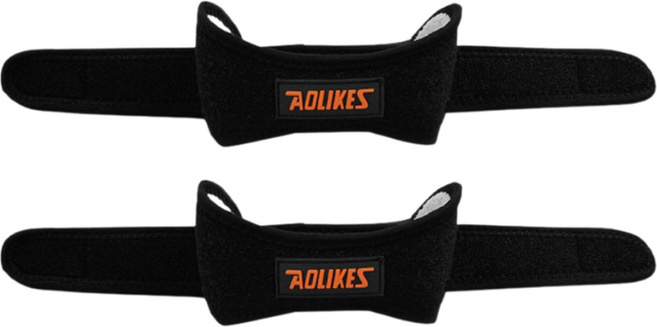 AOLIKES 髕骨加壓帶 運動護具, 1個, 髕骨帶黑色【兩入】