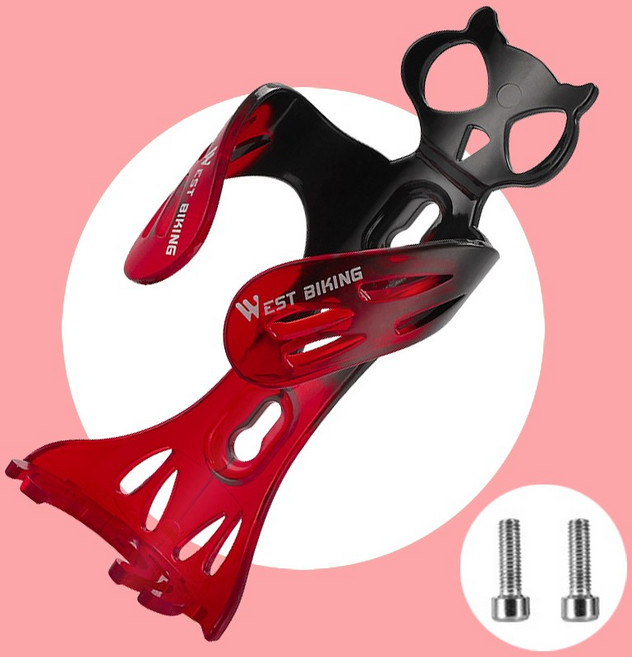 시그니처베이지 자전거 초경량 물통 케이지 거치대 YPZ044, 1개, 레드