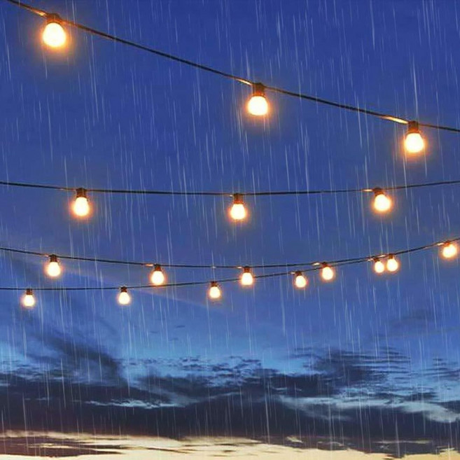 태양광 알전구 줄전구 줄조명 정원등 태양열 캠핑 테라스 조명 전구, 25구_7.5m_일자형LED칩(노란빛)