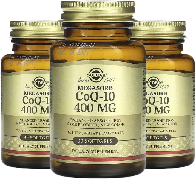 솔가 메가솔브 CoQ10 코큐텐 400mg, 3개, 30정 - 쿠팡