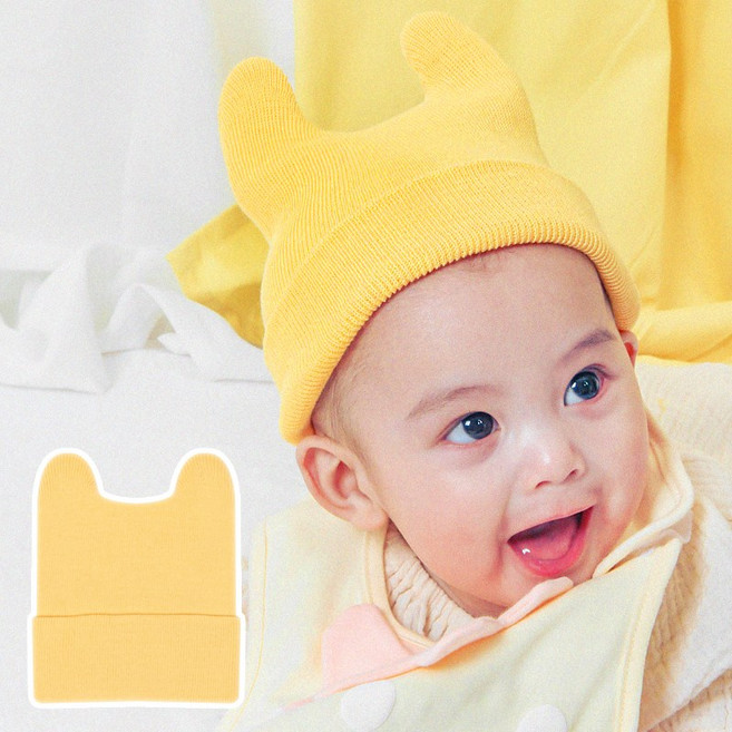 A17201 쫑긋비니 아기 유아 신생아 면 비니 (F. 0~36M)