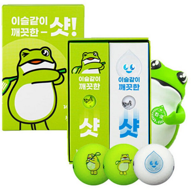 볼빅 골프공 선물세트 비비드 참이슬 3피스, 없음, 혼합색상, 6개입, 1개