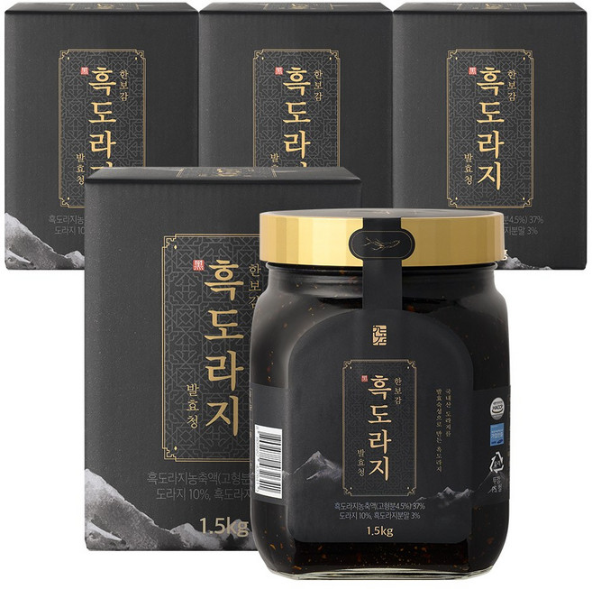 한보감 발효 흑도라지청, 4개, 1.5kg, 1개입