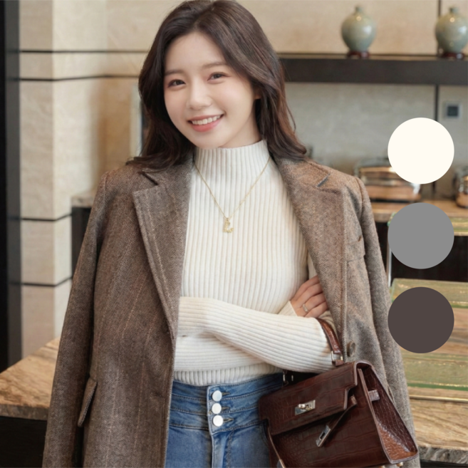 라이풀리 골지 반목 니트