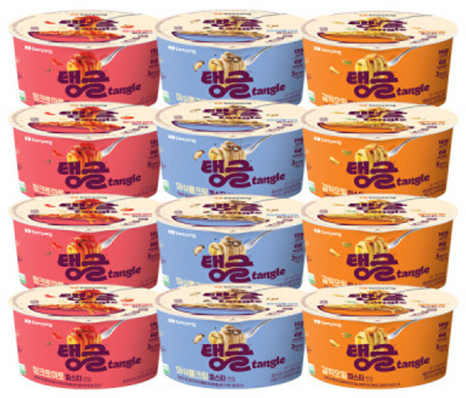 삼양 큰컵 갈릭오일/머쉬룸크림/청크토마토 파스타 4컵 총12컵, 12개