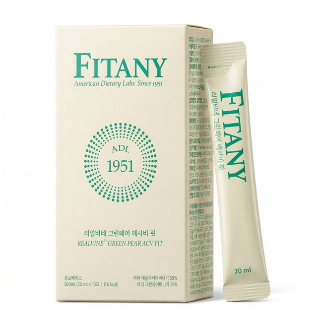 [FITANY] 피타니 리얼비네 그린페어 애사비 핏, 1박스, 300ml
