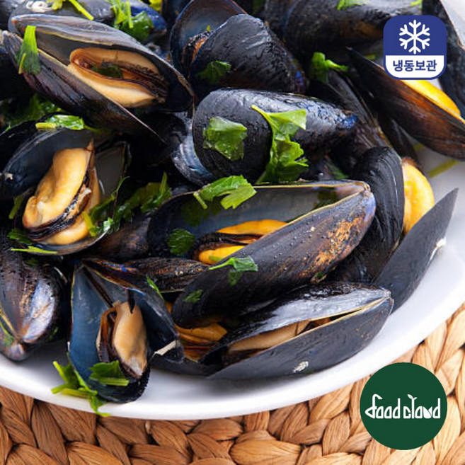 국내산 씨알 굵은 냉동 자숙 피홍합 홍합 (손질세척), 3개, 1kg