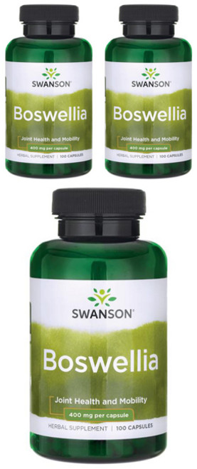 斯旺森Swanson 乳香萃取物400mg膠囊, 100粒, 3罐