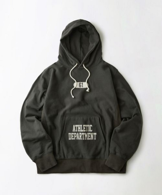 아웃스탠딩V.S.C SERIES HOOD SWEAT(ATHLETIC DEPARTMENT)CHARCOAL