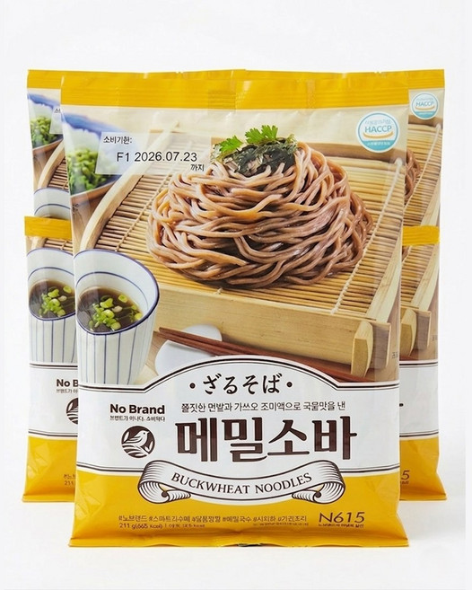 노브랜드 메밀소바 211g x 5인분, 5개