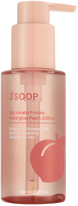 제이숲 실크 케라틴 단백질 워터글로우 헤어 에센스 피치 에디션, 100ml, 1개