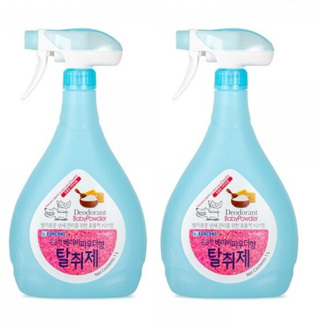 포켄스 반려동물 탈취제 은은한 베이비파우더향, 포켄스 은은한 베이비파우더향 탈취제 강아지 악취 및 변, 1L, 2개
