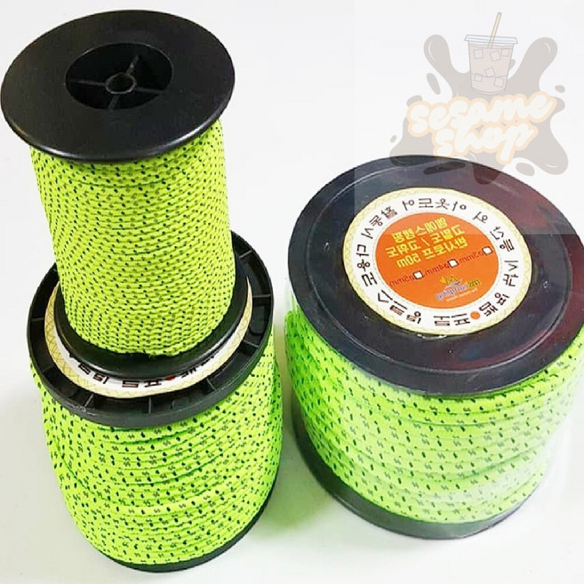 참깨샵 고휘도 반사 로프 5mm 50m 형광 가이라인 캠핑스트랩