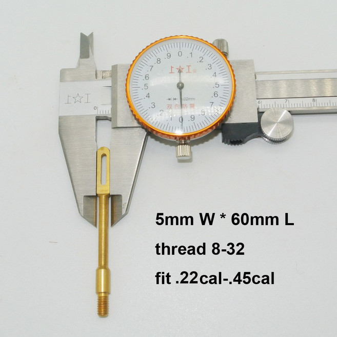 Green World 1 개/몫 .22cal/.30cal/.40cal/410ga/12ga 슬롯 팁 루프 건 클린 패치 풀러 홀더, 07 .22cal-.45cal long, 1개