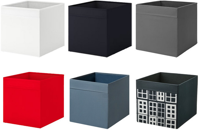 이케아 리빙 DRONA 드뢰나 수납함 정리함, 체크 패턴, 1개