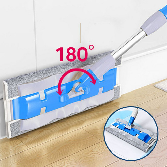 밀대걸레 초극세사 물걸레 밀대 바닥 청소 막대걸레, 1개, 밀대걸레+추가걸레1장