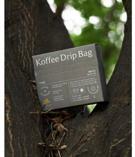 커피스니퍼 디카페인 드립백 커피 사은품 종이백, 1박스, 12g, 4개입